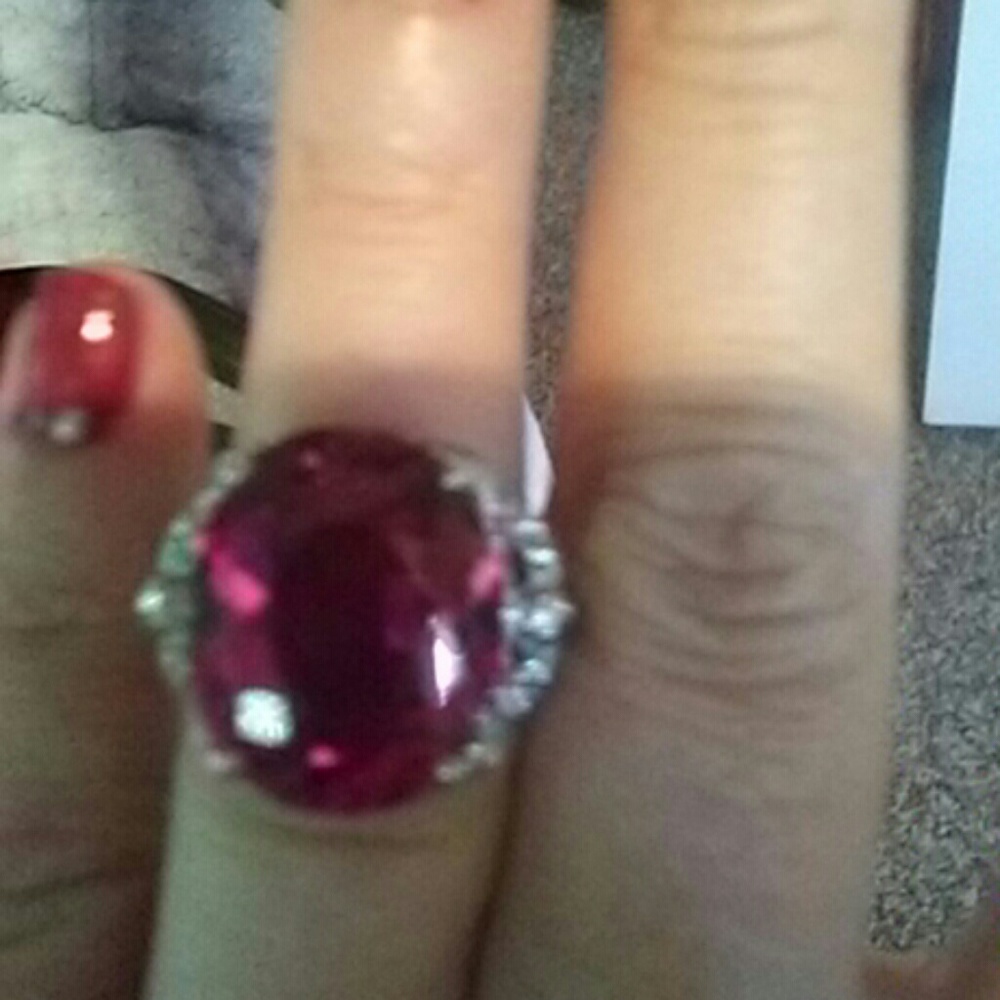 Raspberry Topaz ring